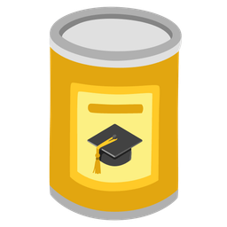 Canned food and Graduation cap