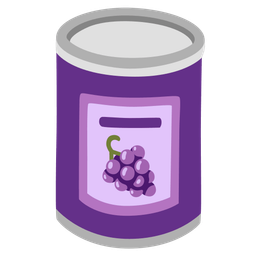 Canned food and Grapes