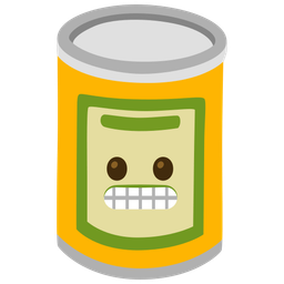 Canned food and Grimacing face