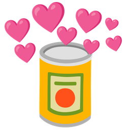Canned food and Heart with arrow
