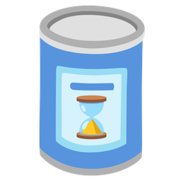 Canned food and Hourglass done