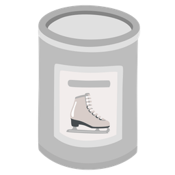 Canned food and Ice skate