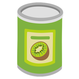 Canned food and Kiwi fruit