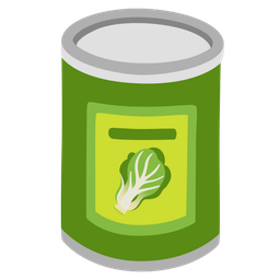 Canned food and Leafy green