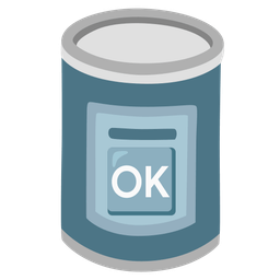 Canned food and OK button