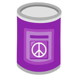 Canned food and Peace symbol