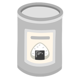 Canned food and Rice ball