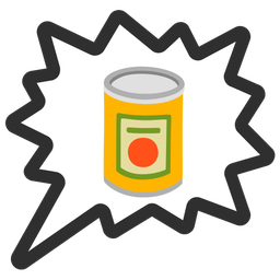 Canned food and Right anger bubble