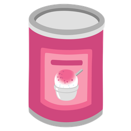 Canned food and Shaved ice