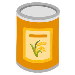 Canned food and Sheaf of rice
