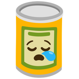 Canned food and Sleepy face
