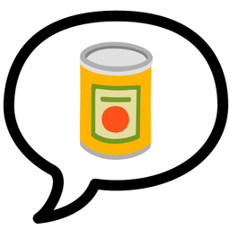 Canned food and Speech balloon