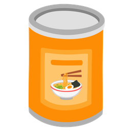 Canned food and Steaming bowl