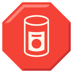 Canned food and Stop sign