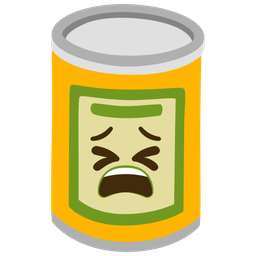 Canned food and Tired face