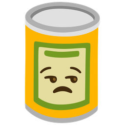 Canned food and Unamused face