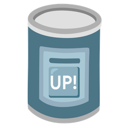 Canned food and UP! button
