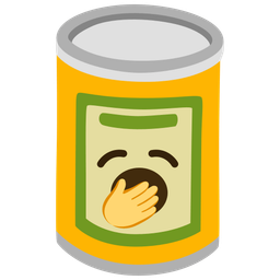Canned food and Yawning face