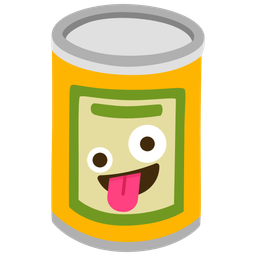 Canned food and Zany face