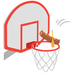 canoe and basketball