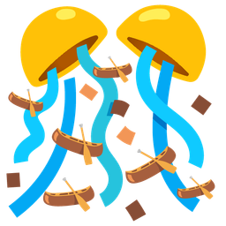 canoe and confetti ball