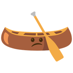 canoe and confused face