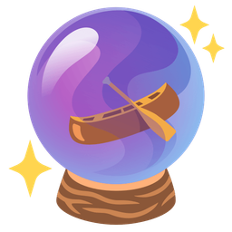 canoe and crystal ball