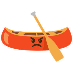 canoe and enraged face