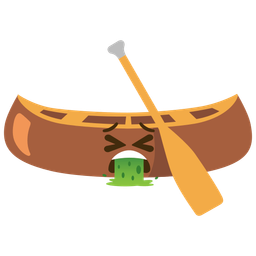 canoe and face vomiting