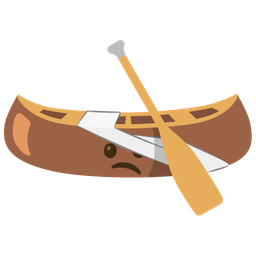 Canoe and Face with head-bandage