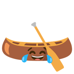 Canoe and Face with tears of joy