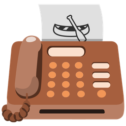 canoe and fax machine