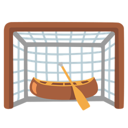 canoe and goal net