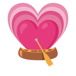 canoe and growing heart