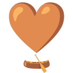 canoe and heart exclamation