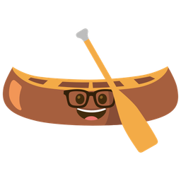 canoe and nerd face