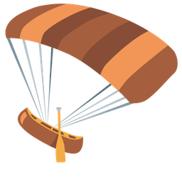 canoe and parachute