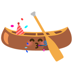 canoe and partying face