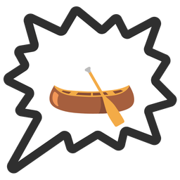 canoe and right anger bubble