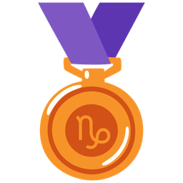 Capricorn and 3rd place medal