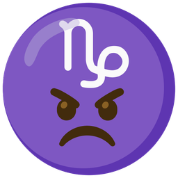Capricorn and angry face