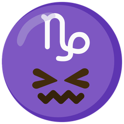 Capricorn and confounded face