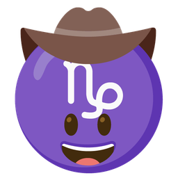Capricorn and cowboy hat face