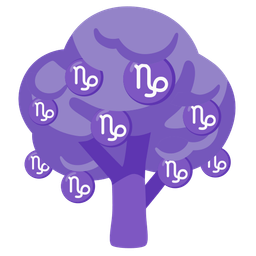 Capricorn and deciduous tree