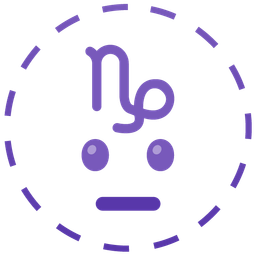 Capricorn and dotted line face