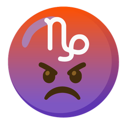 Capricorn and enraged face
