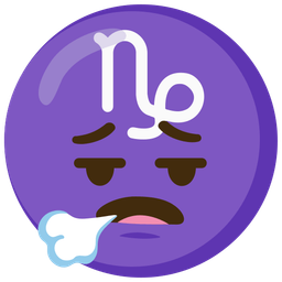 Capricorn and face exhaling