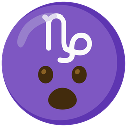 Capricorn and face with open mouth