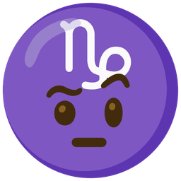 Capricorn and face with raised eyebrow