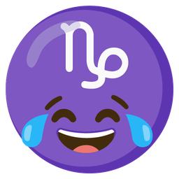 Capricorn and Face with tears of joy